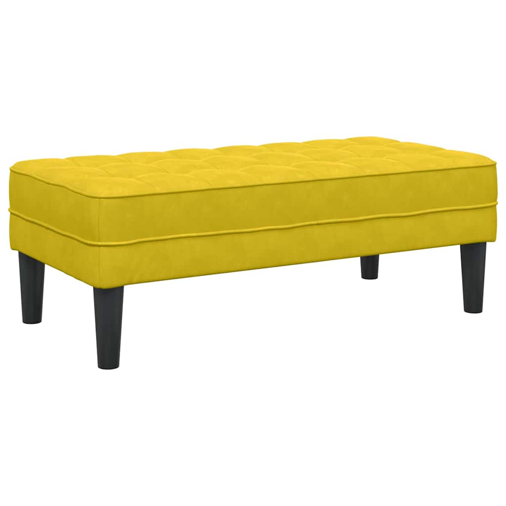Bank met kussen Geel 113 x 57 x 39 cm Fluweel