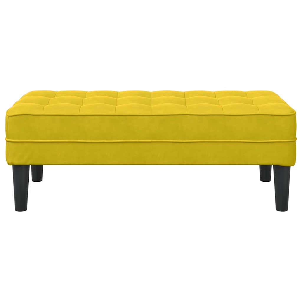 Bank met kussen Geel 113 x 57 x 39 cm Fluweel