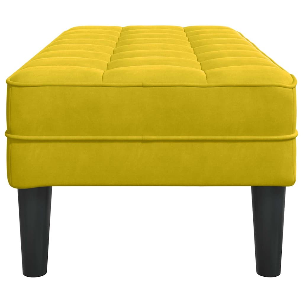 Bank met kussen Geel 113 x 57 x 39 cm Fluweel