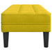 Bank met kussen Geel 113 x 57 x 39 cm Fluweel