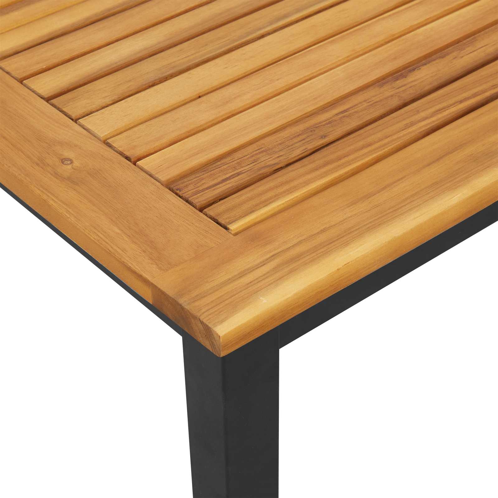 Ligbed Zwart 200 x 55 x 35 cm Massief Acaciahout