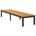 Ligbed Zwart 200 x 55 x 35 cm Massief Acaciahout