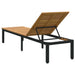 Ligbed Zwart 200 x 55 x 35 cm Massief Acaciahout