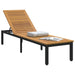 Ligbed Zwart 200 x 55 x 35 cm Massief Acaciahout