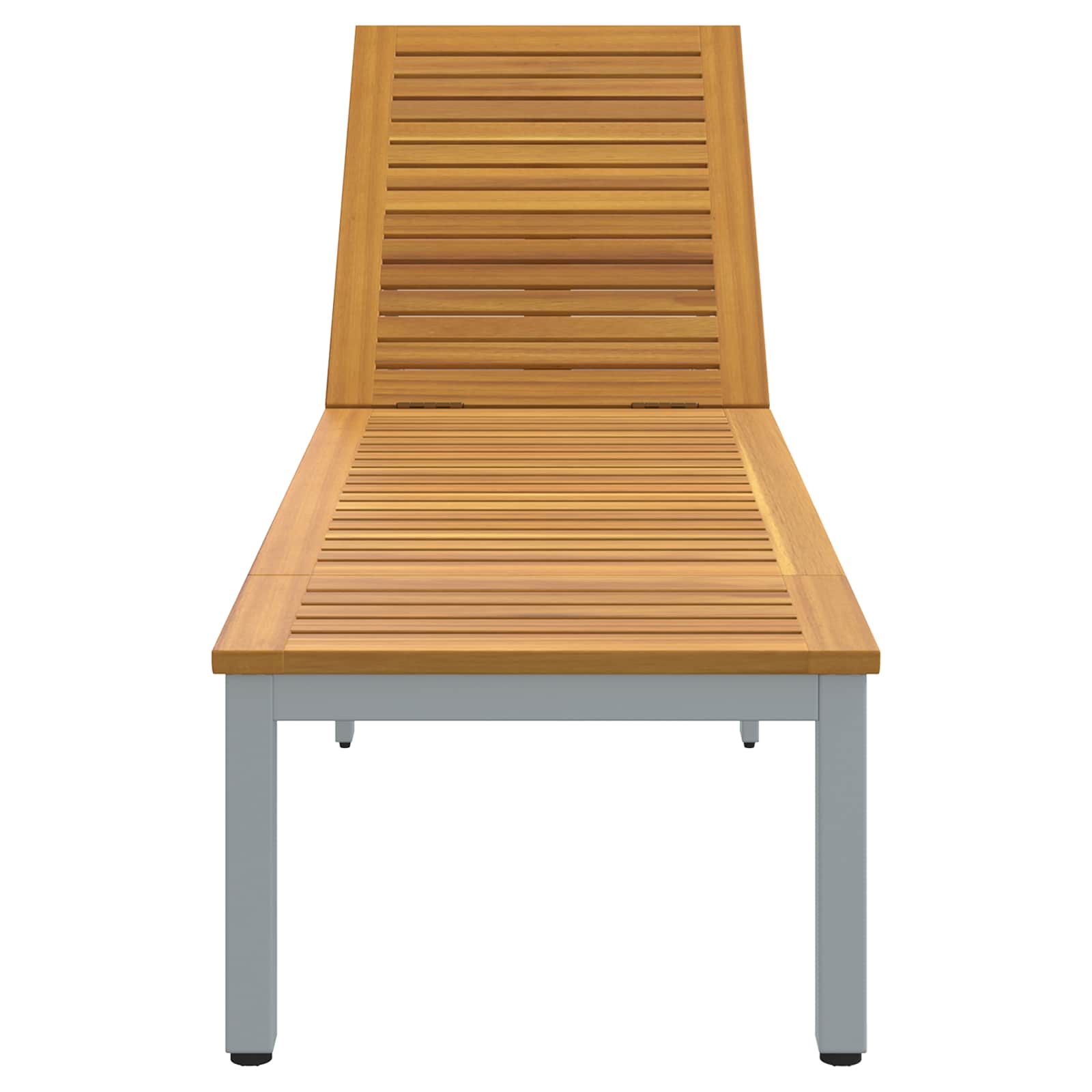 Ligbed Grijs 200 x 55 x 35 cm Massief Acaciahout