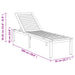 Ligbed Grijs 200 x 55 x 35 cm Massief Acaciahout