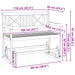 Tuin Glider Bank Naturel 110 x 59 x 97 cm Massief Acaciahout
