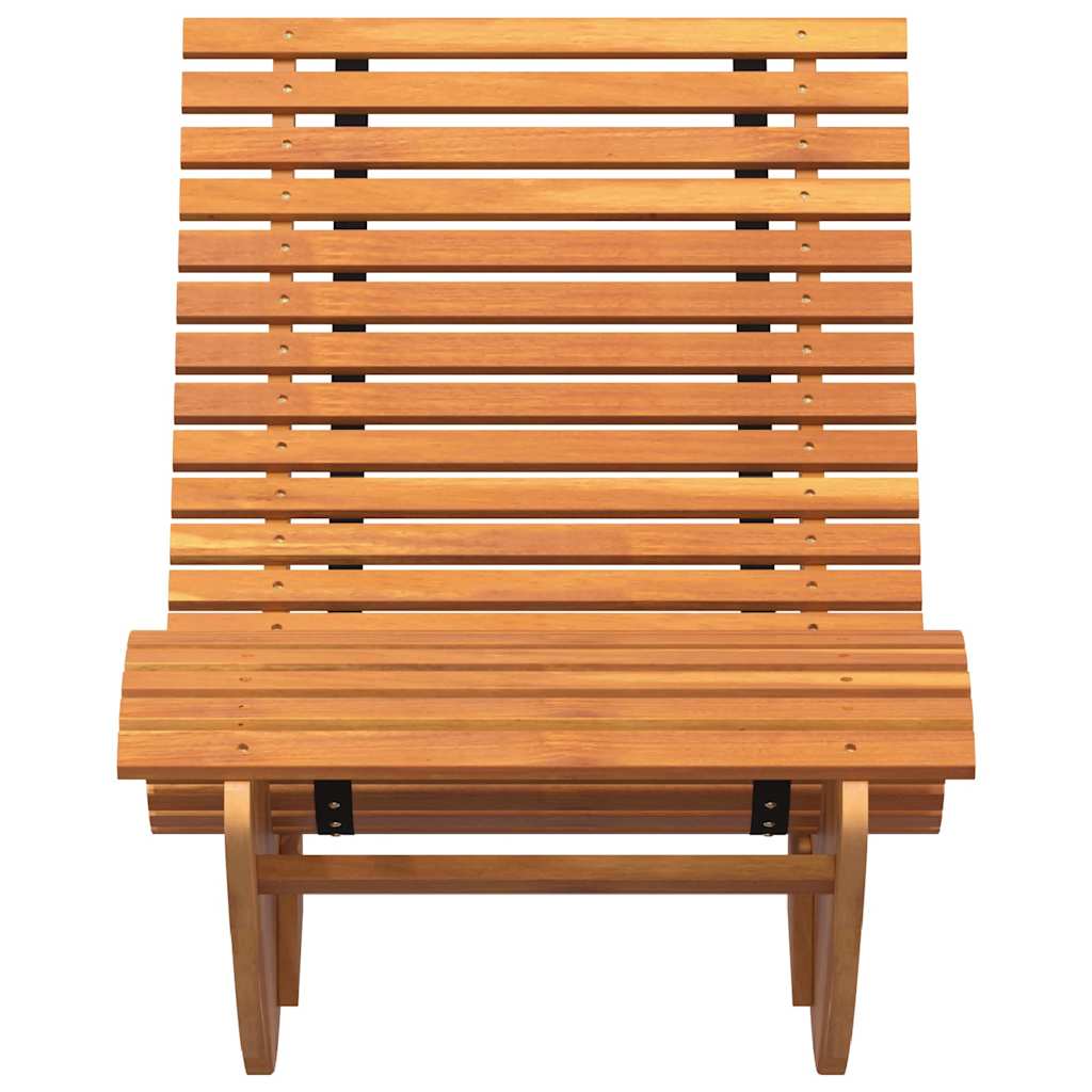 Lounger 2 st Massief Acaciahout Bruin