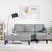 Bankstel 2 st Lichtgrijs Polyester