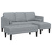 Bankstel 2 st Lichtgrijs Polyester