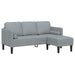 Bankstel 2 st Lichtgrijs Polyester