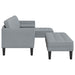 Bankstel 2 st Lichtgrijs Polyester