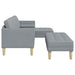 Bankstel 2 st Lichtgrijs Polyester