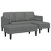 Bankstel 2 st Donkergrijs Polyester