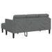 Bankstel 2 st Donkergrijs Polyester