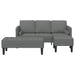 Bankstel 2 st Donkergrijs Polyester