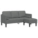 Bankstel 2 st Donkergrijs Polyester