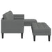 Bankstel 2 st Donkergrijs Polyester