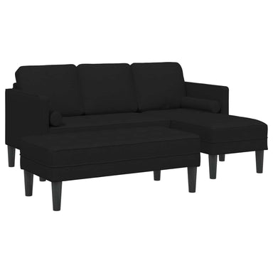 Bankstel 2 st Zwart Polyester