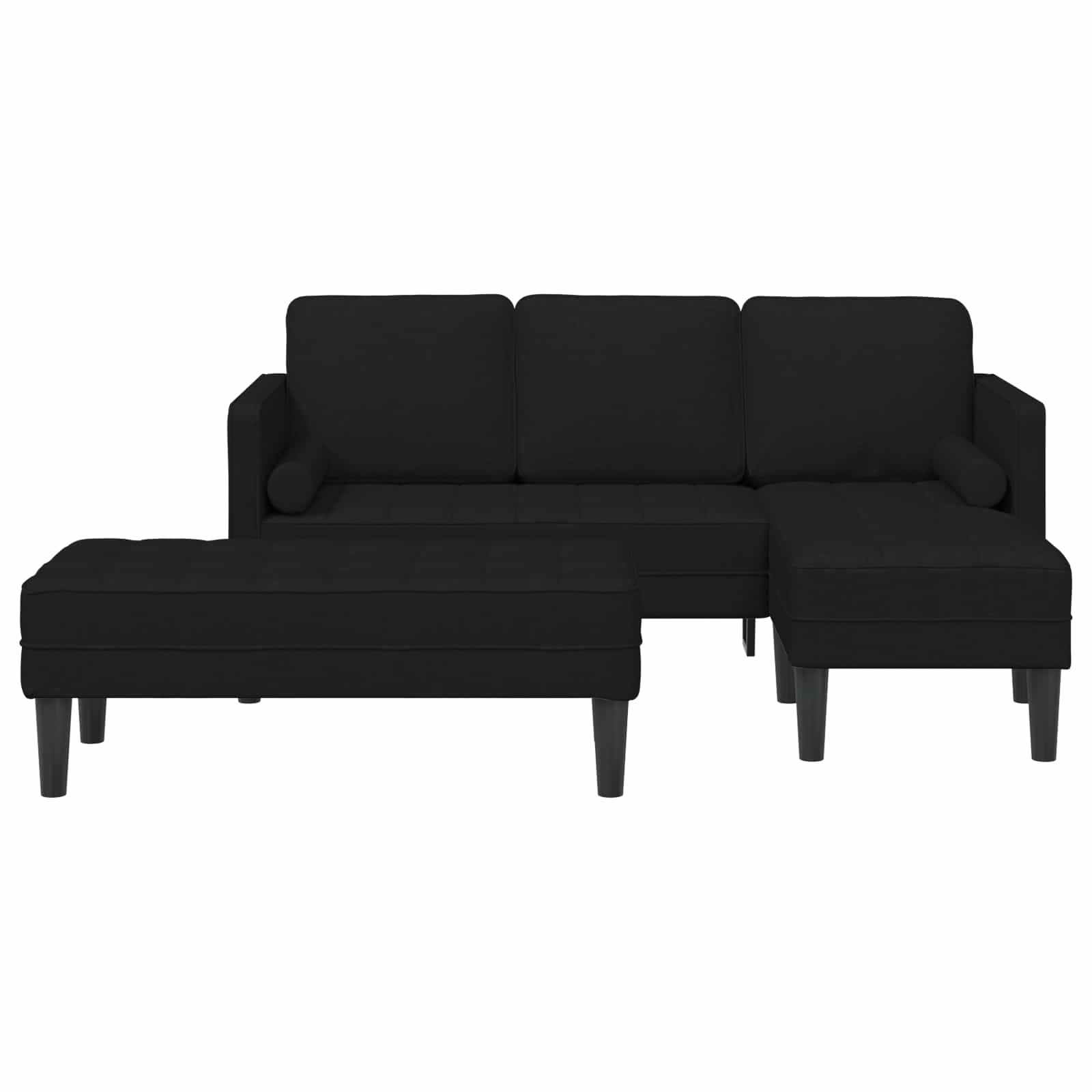 Bankstel 2 st Zwart Polyester
