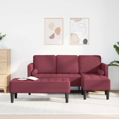 Bankstel 2 st Wijnrood Polyester