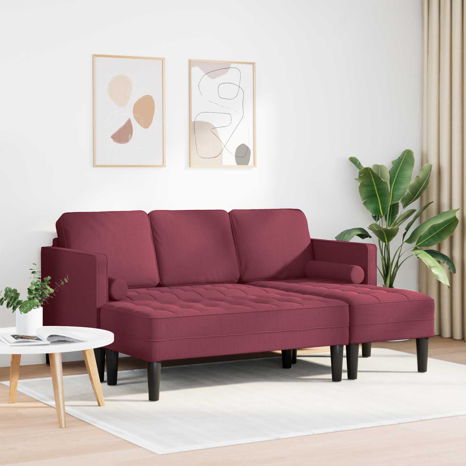 Bankstel 2 st Wijnrood Polyester