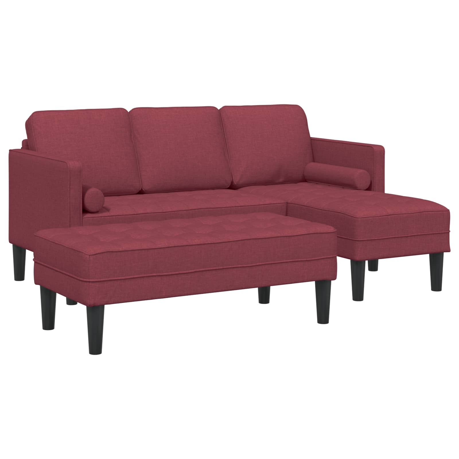 Bankstel 2 st Wijnrood Polyester