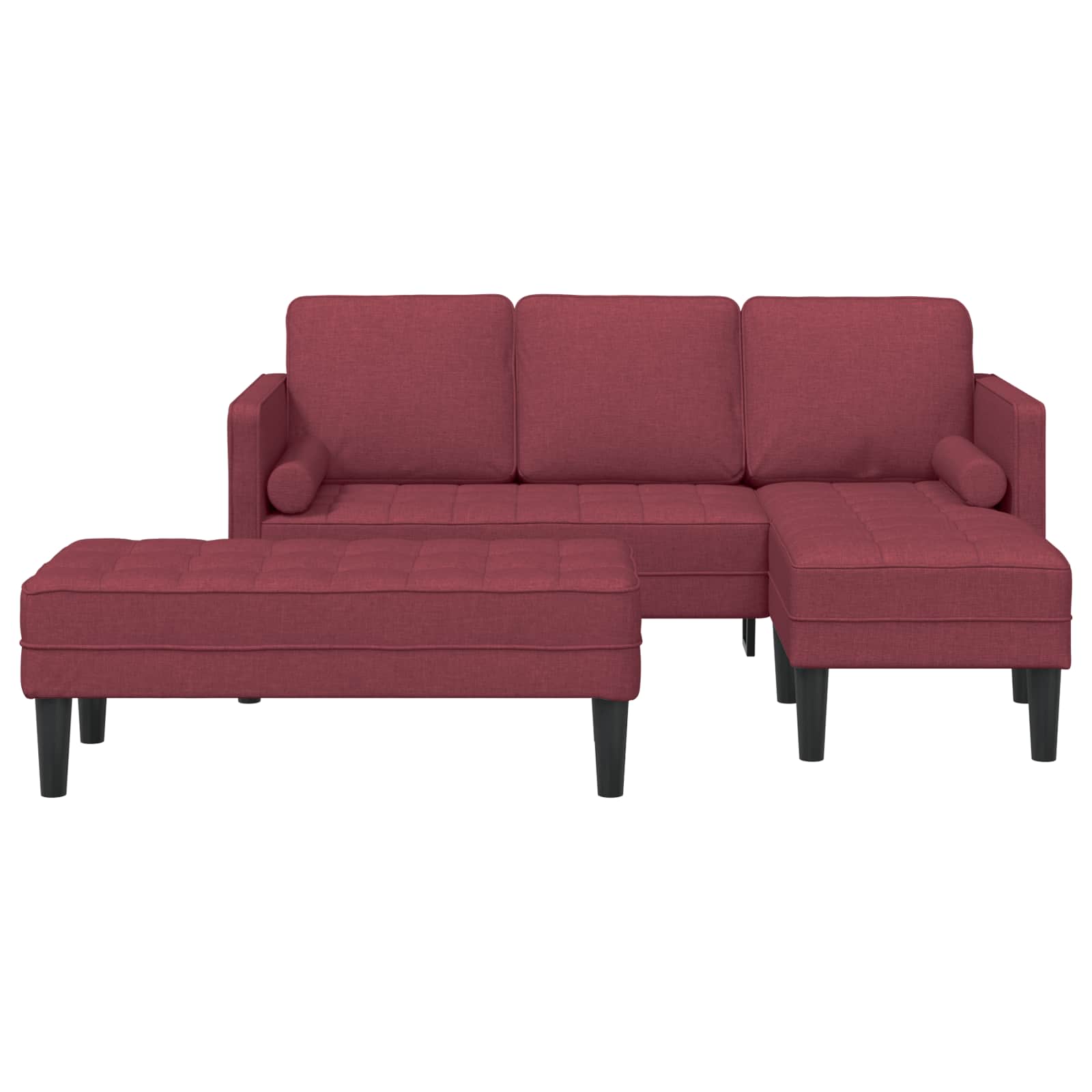 Bankstel 2 st Wijnrood Polyester