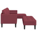 Bankstel 2 st Wijnrood Polyester