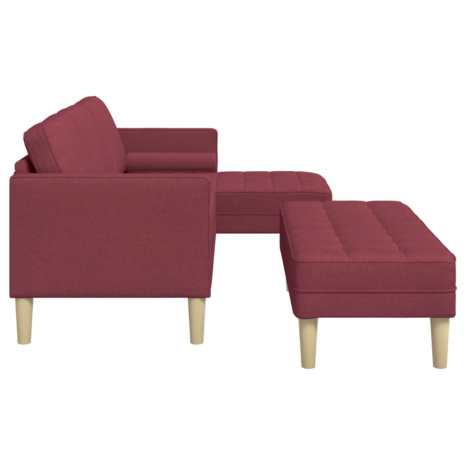 Bankstel 2 st Wijnrood Polyester