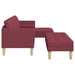 Bankstel 2 st Wijnrood Polyester