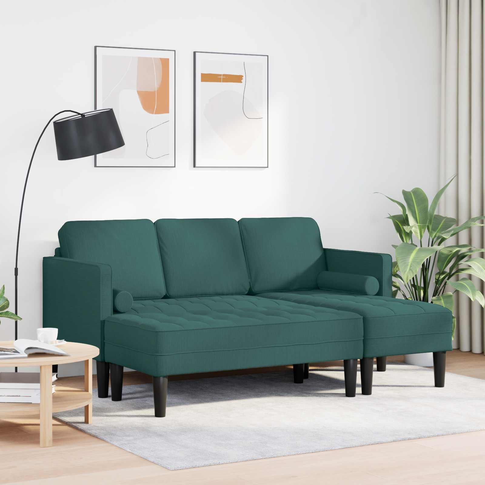 Bankstel 2 st Donkergroen Polyester