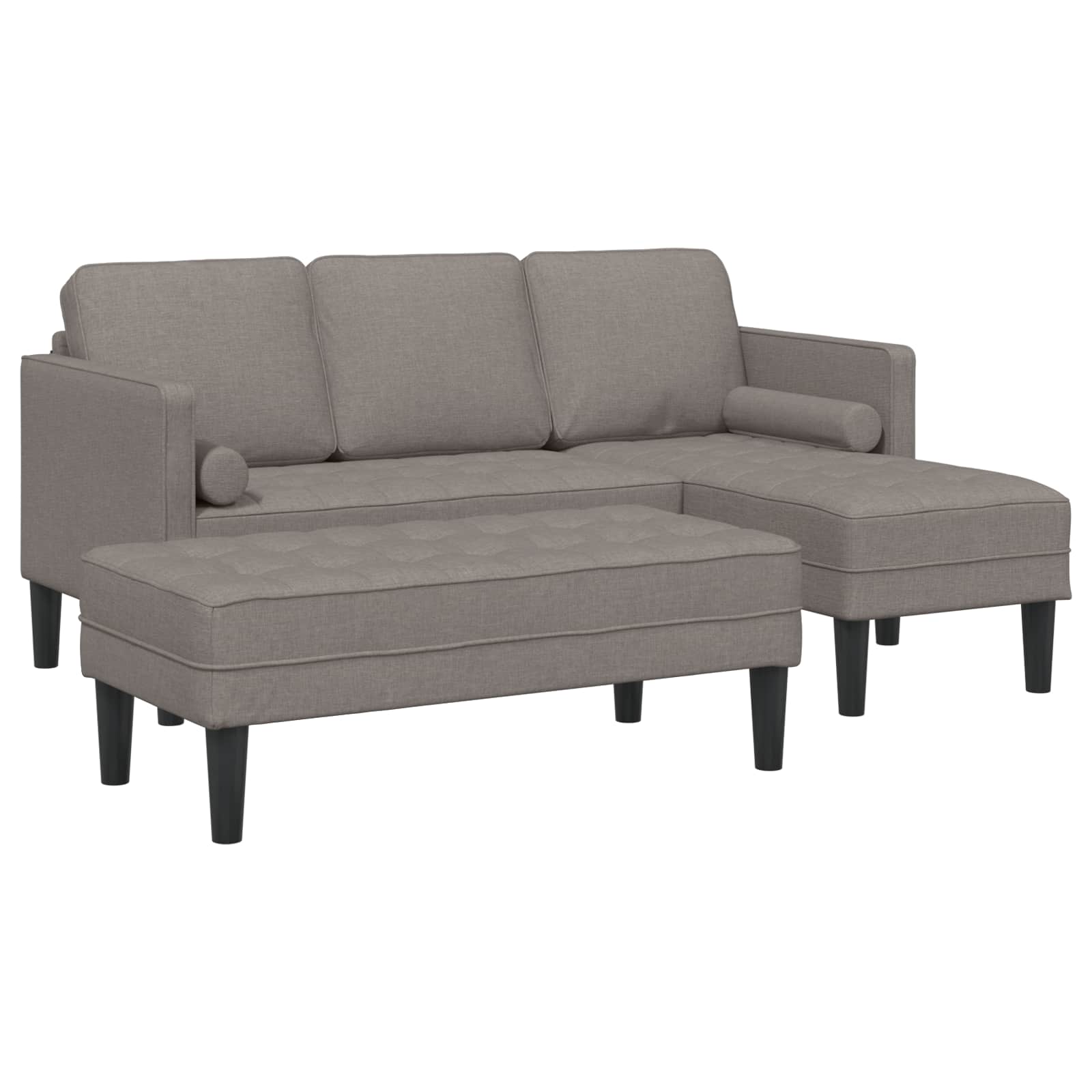 Bankstel 2 st Taupe Polyester