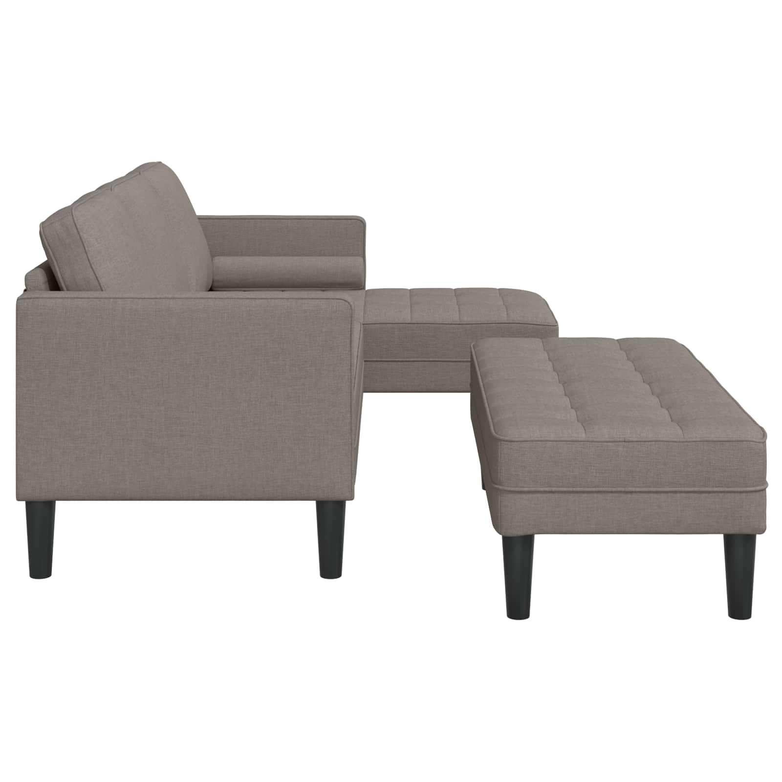 Bankstel 2 st Taupe Polyester