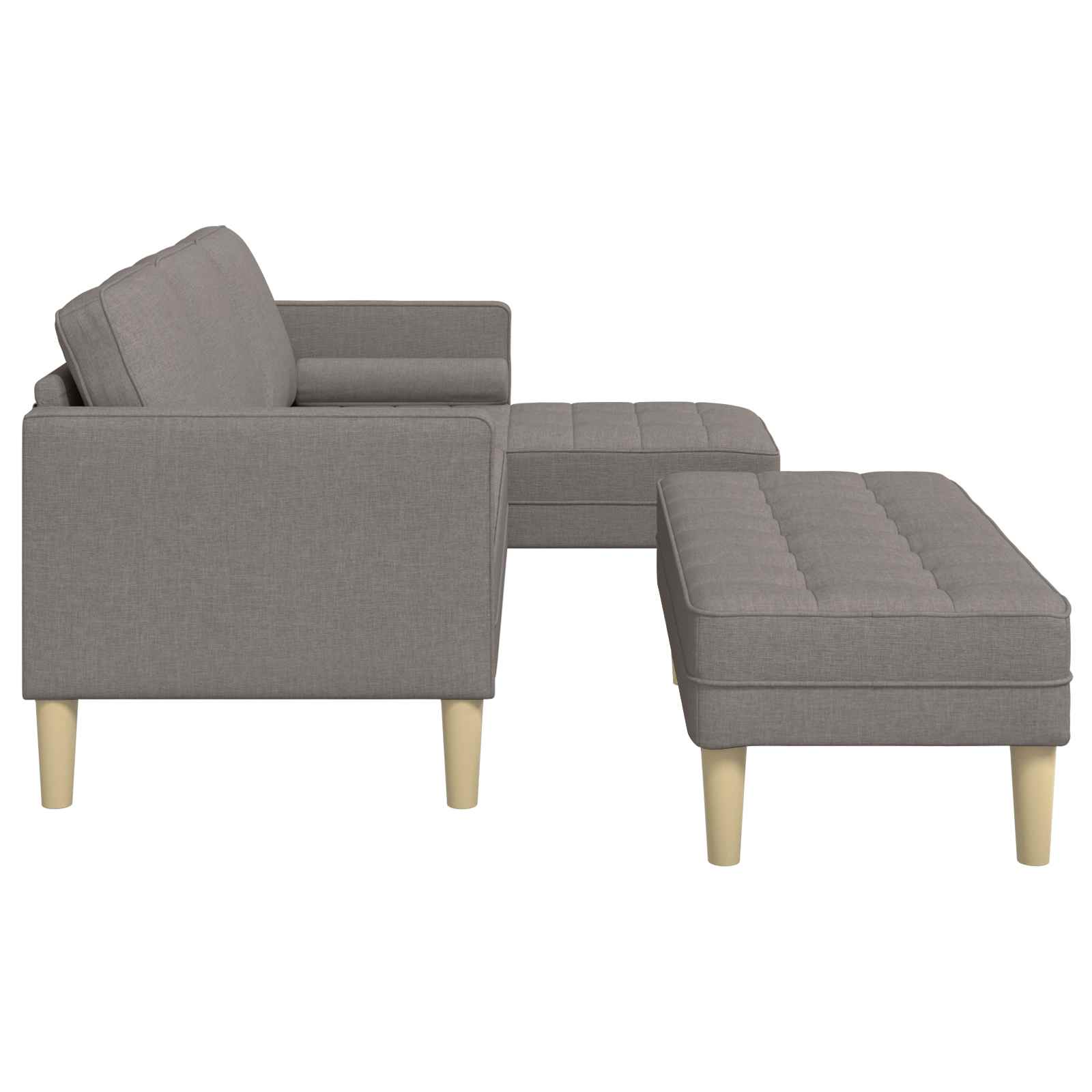 Bankstel 2 st Taupe Polyester