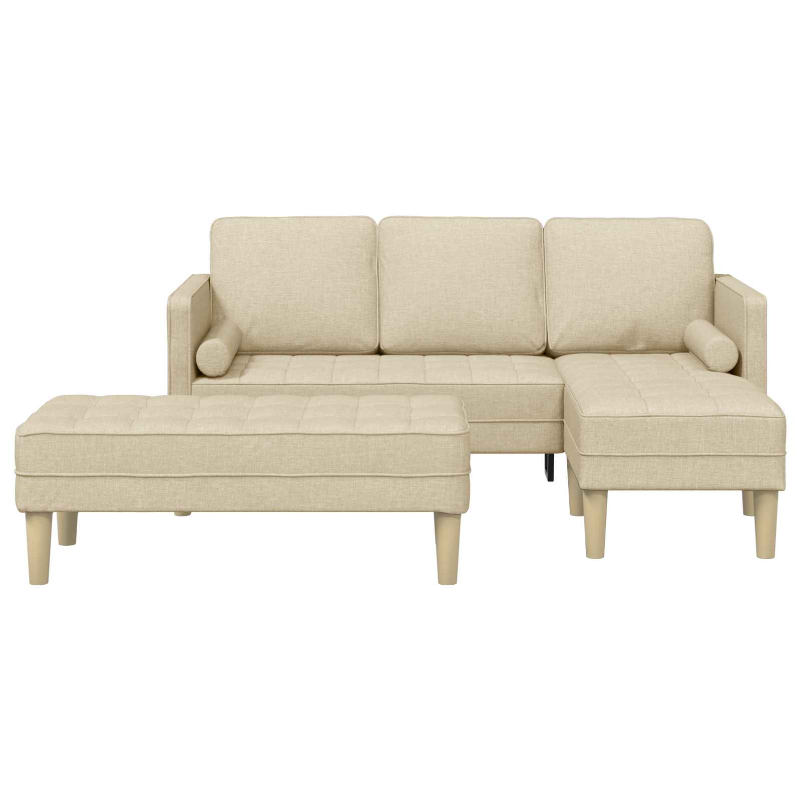 Bankstel 2 st Crème Polyester
