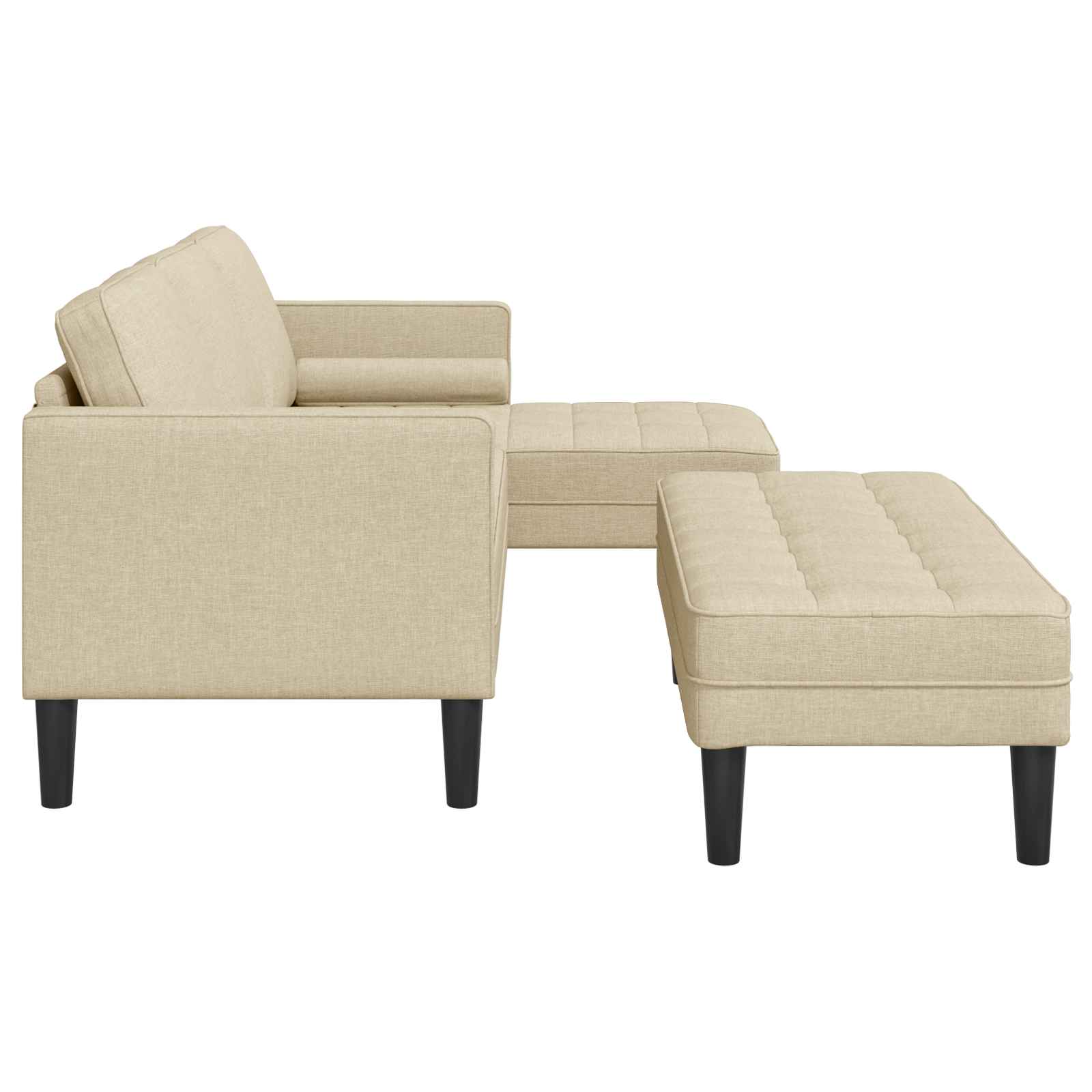 Bankstel 2 st Crème Polyester