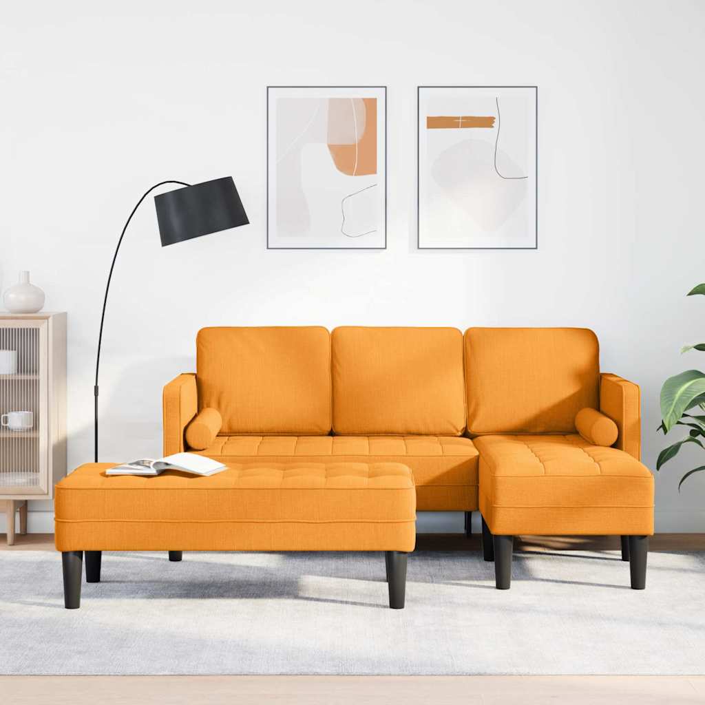 Bankstel 2 st Donkergeel Polyester