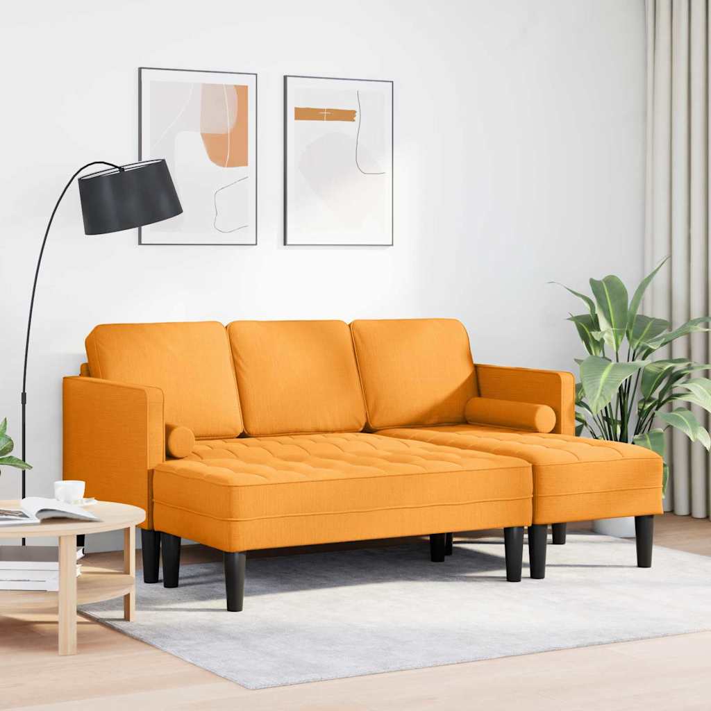 Bankstel 2 st Donkergeel Polyester