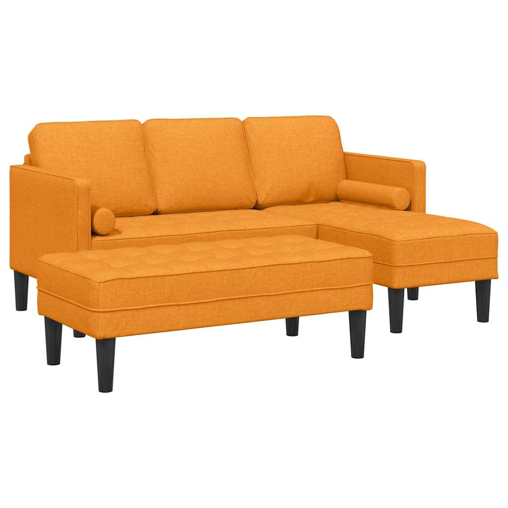 Bankstel 2 st Donkergeel Polyester