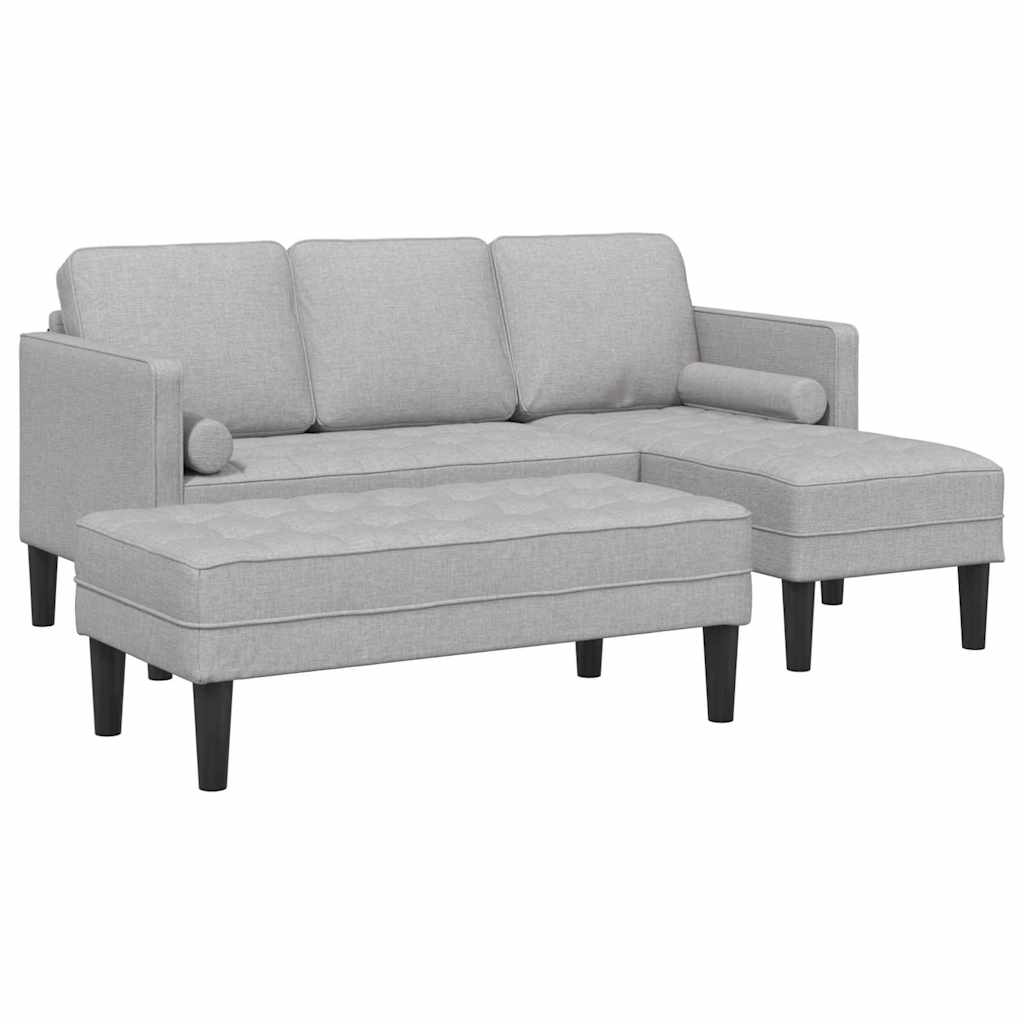 Bankstel 2 st Wolkengrijs Polyester