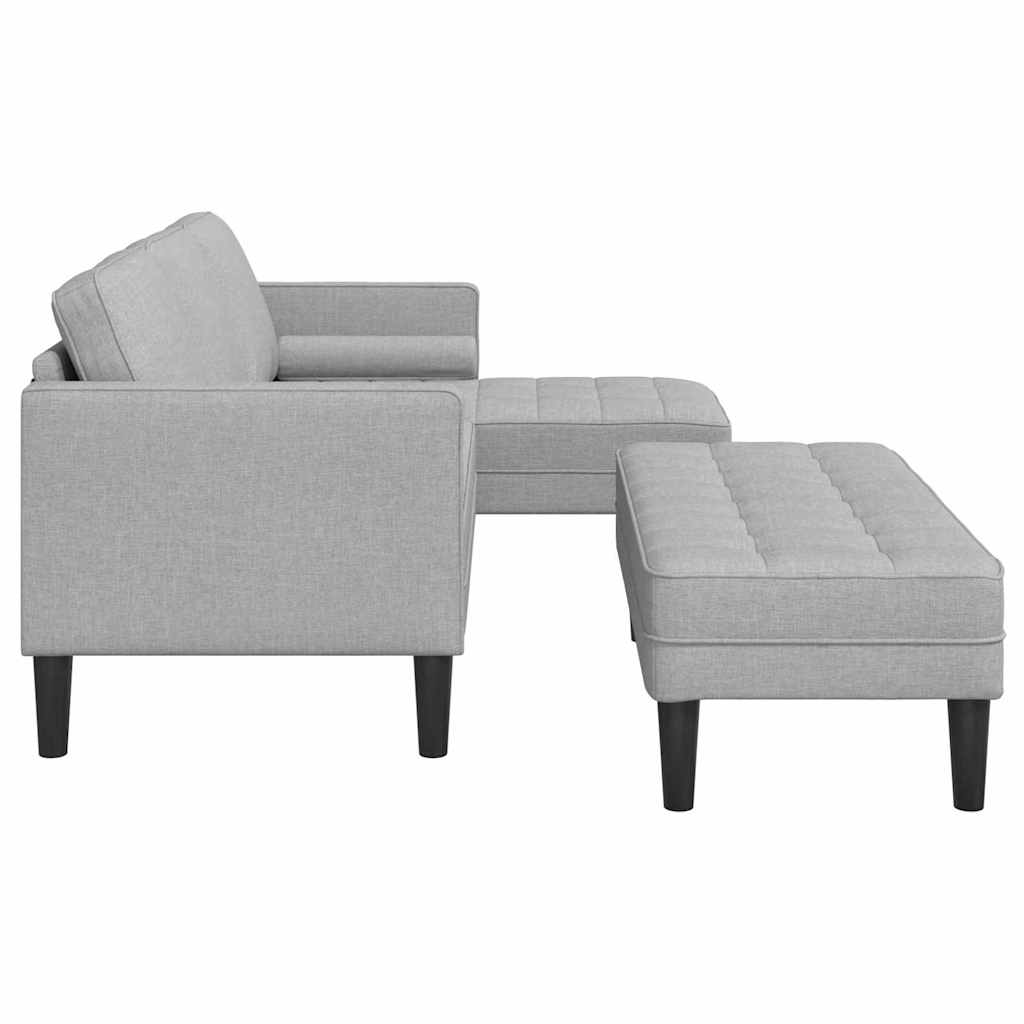 Bankstel 2 st Wolkengrijs Polyester