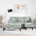 Bankstel 2 st Lichtgrijs Polyester