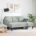 Bankstel 2 st Lichtgrijs Polyester