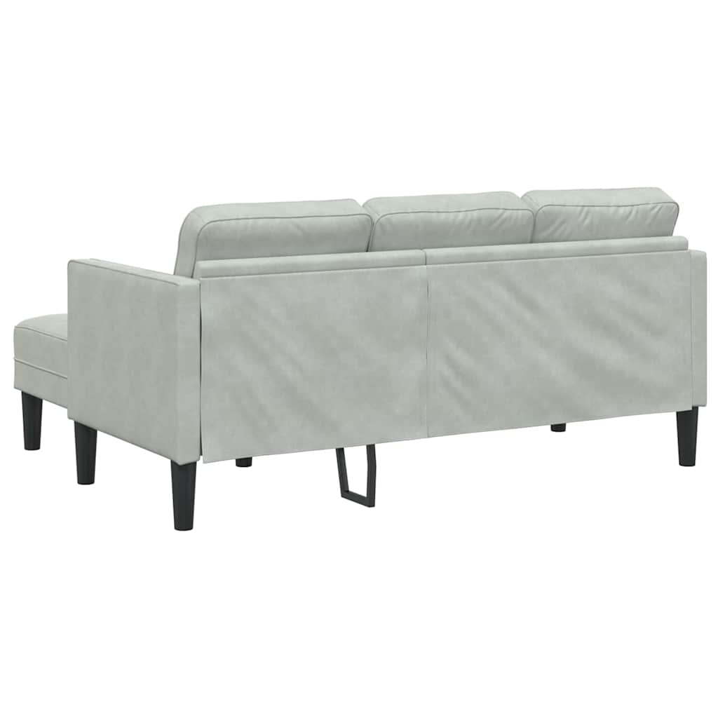 Bankstel 2 st Lichtgrijs Polyester