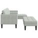 Bankstel 2 st Lichtgrijs Polyester