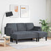 Bankstel 2 st Donkergrijs Polyester