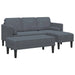 Bankstel 2 st Donkergrijs Polyester