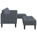Bankstel 2 st Donkergrijs Polyester