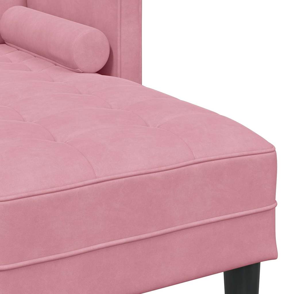 Bankstel met kussen 2 pcs Roze Polyester